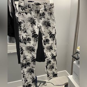 Black and white jeans